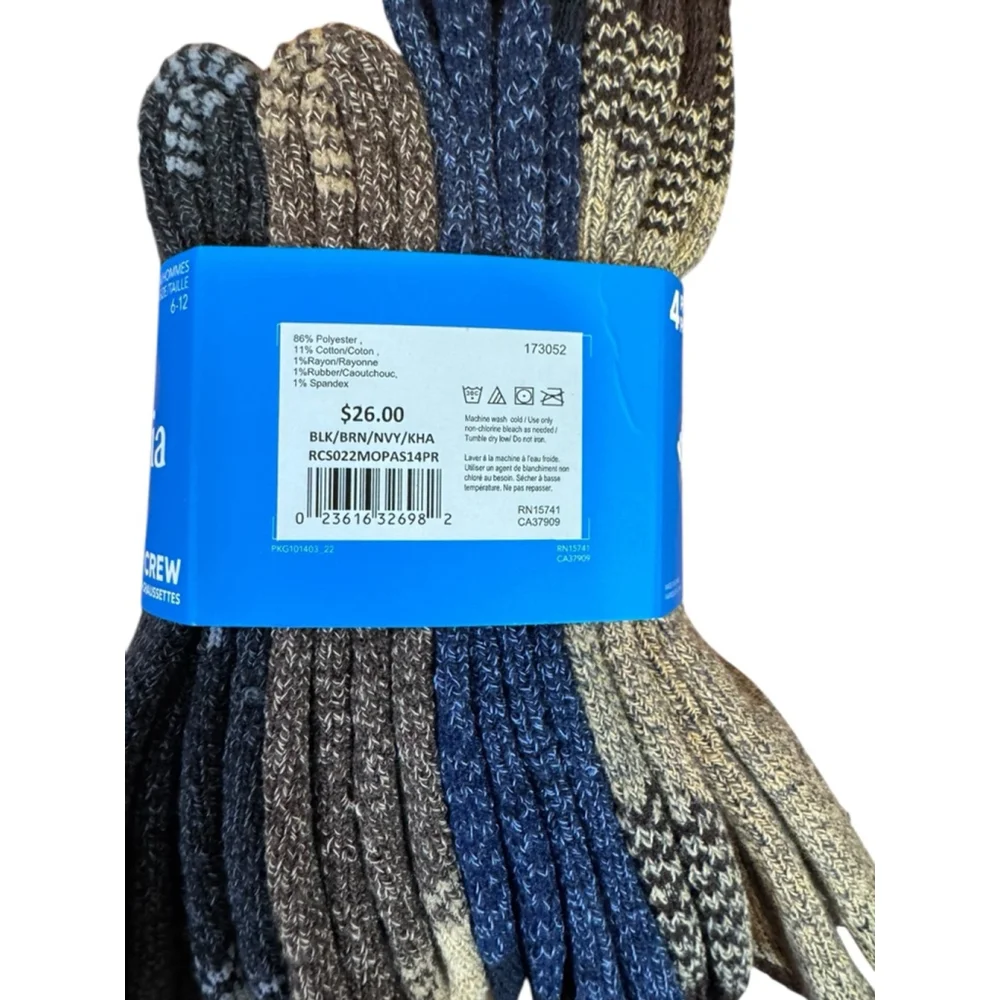 Men Columbia Crew Socks Size 6-12 Multi-color